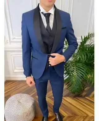 Smoking uomo blu con gilet - Ikaro - Abiti da cerimonia uomo online - Gogolfun.it