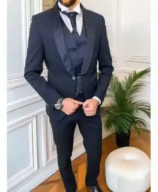 Smoking uomo blu con gilet - Ikaro - Smoking e abiti uomo online - Gogolfun.it