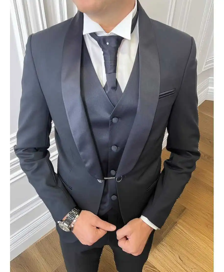 Smoking uomo blu con gilet - Ikaro - Smoking e abiti uomo online - Gogolfun.it