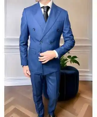 Abito doppiopetto blu da uomo - Abiti uomo eleganti online - Shop gogolfun.it