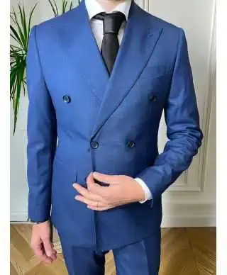 Abito doppiopetto blu da uomo - Abiti uomo eleganti online - Shop gogolfun.it