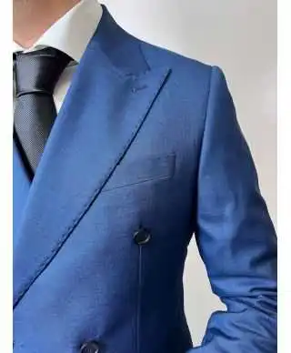 Abito doppiopetto blu da uomo - Ulisse