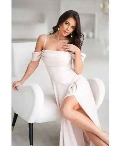 Abito da cerimonia rosa cipria - Costa - Abiti da damigelle online - Gogolfun.it