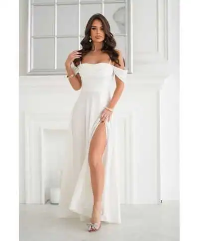 Vestito elegante bianco - Costa - Vestiti da sposa, matrimonio civile, cambio abito - Gogolfun.it