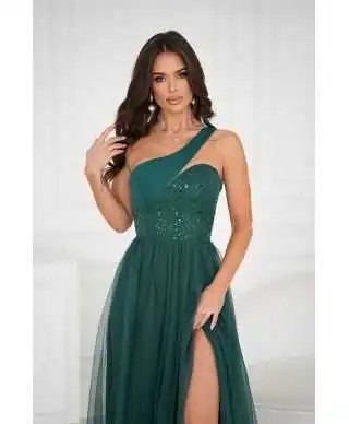 Abito da cerimonia monospalla - Nia - Abiti da cerimonia donna online - Gogolfun.it