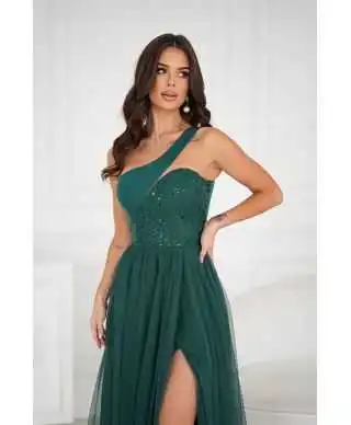 Abito da cerimonia monospalla - Nia - Abiti da cerimonia donna online - Gogolfun.it
