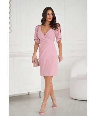 ELEGANCKA DOPASOWANA SUKIENKA Z ODKRYTYMI RAMIONAMI