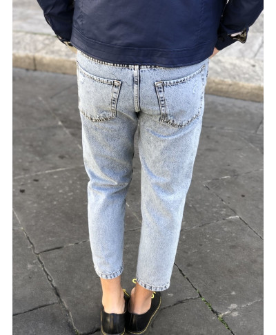 Jeans uomo strappati - Lavaggio chiaro - Boyfit
