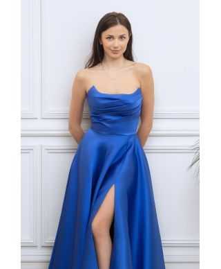 Abito elegante da cerimonia blu - Pompei - Negozio di abiti da cerimonia online - Gogolfun.it