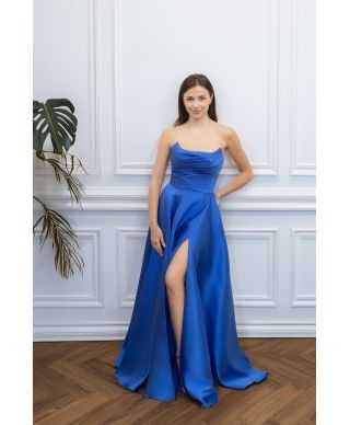 Abito elegante da cerimonia blu - Pompei - Negozio di abiti da cerimonia online - Gogolfun.it