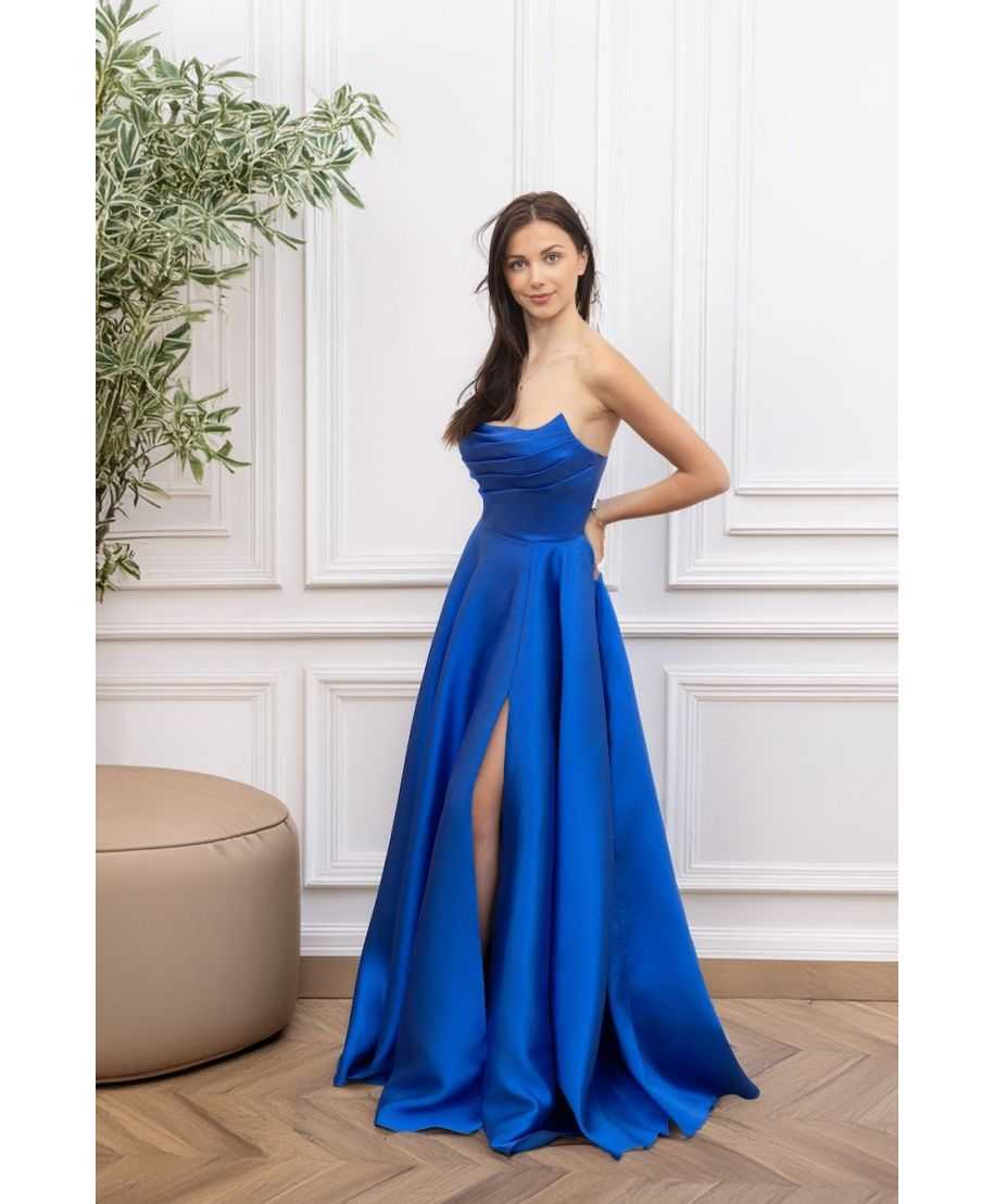 Abito elegante da cerimonia blu - Pompei - Negozio di abiti da cerimonia online - Gogolfun.it