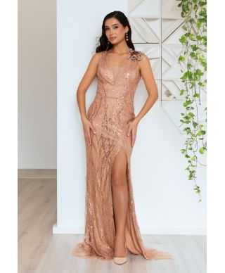 Abito a sirena oro elegante - Rodi - Cerimonia donna online - Gogolfun.it
