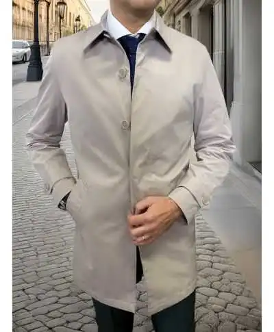 Trench uomo beige - Primaverile - Made in Italy - Abbigliamento uomo gogolfun.it