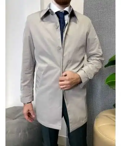 Trench uomo beige - Primaverile - Made in Italy - Abbigliamento uomo gogolfun.it