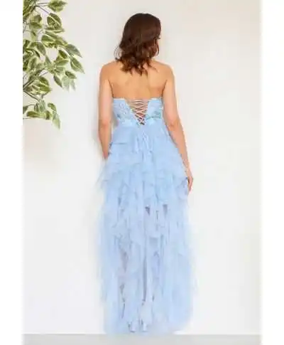 Abito da cerimonia in tulle azzurro - Perugia - Abiti da cerimonia donna online - Gogolfun.it