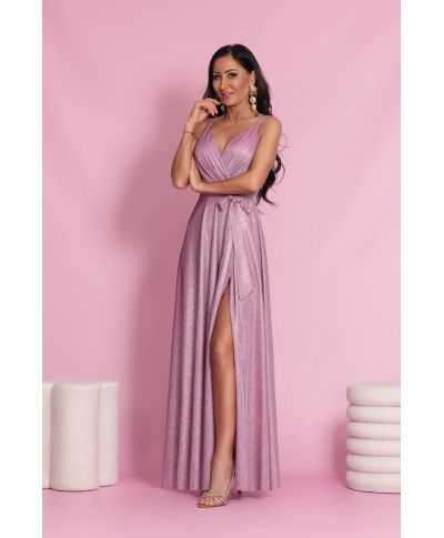 Vestito elegante rosa glitterato - Marina - Vestiti da damigella, da cerimonia, da diciottesimo - Gogolfun.it