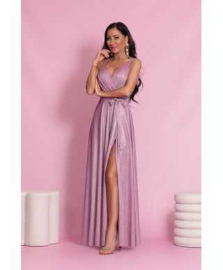 Vestito elegante rosa glitterato - Marina - Vestiti da damigella, da cerimonia, da diciottesimo - Gogolfun.it