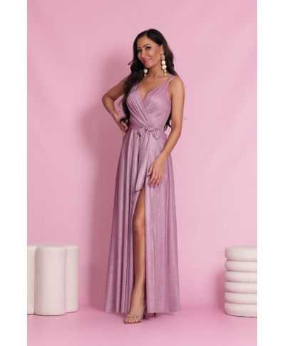 Vestito elegante rosa glitterato - Marina - Vestiti da damigella, da cerimonia, da diciottesimo - Gogolfun.it
