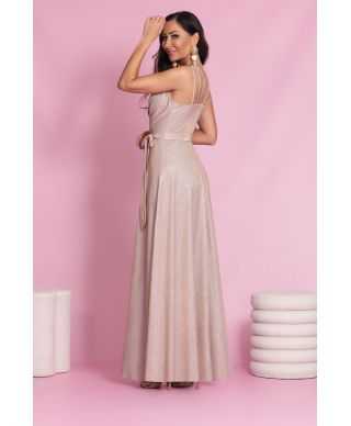 Sukienka maxi MARINA disco / Glossy