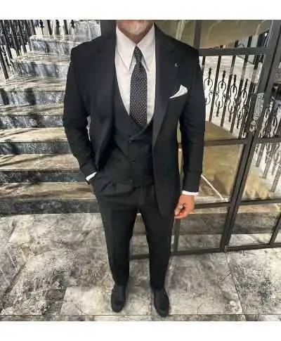 Abito uomo con gilet nero - Prestige - Abiti uomo giovanili, eleganti, online - Gogolfun.it