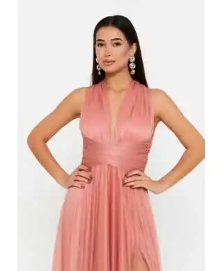Vestito da cerimonia con spacco e schiena scoperta - Star bis - Abiti da cerimonia online - Gogolfun.it