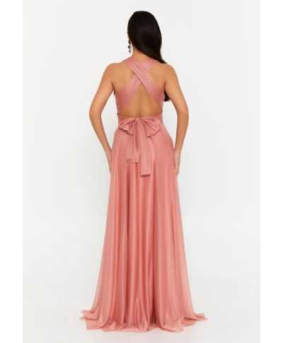 Vestito da cerimonia con spacco e schiena scoperta - Star bis - Abiti da cerimonia online - Gogolfun.it
