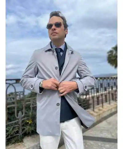 Trench uomo primaverile - Grigio - Trench uomo - Gogolfun.it
