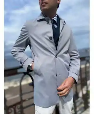 Trench uomo primaverile - Grigio - Trench uomo - Gogolfun.it