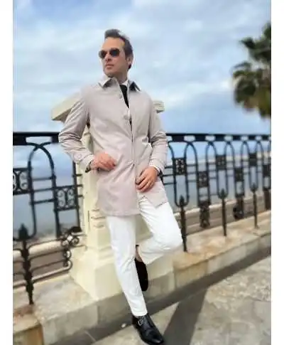 Trench uomo beige - Primaverile - Made in Italy - Abbigliamento uomo gogolfun.it