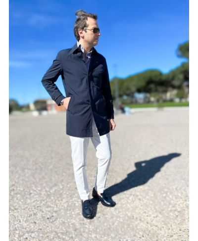 Trench uomo Blu - Primaverile - Abbigliamento uomo online Gogolfun.it