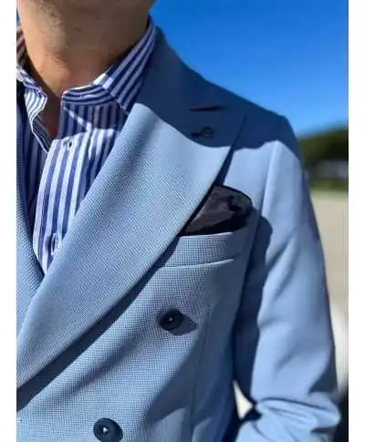 Giacca uomo doppiopetto, azzurra- Kent - Paul Miranda - Giacche uomo online - Gogolfun.it