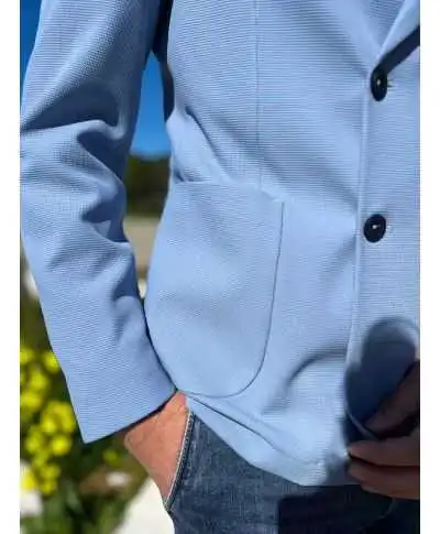 Giacca uomo doppiopetto, azzurra- Kent - Paul Miranda - Giacche uomo online - Gogolfun.it
