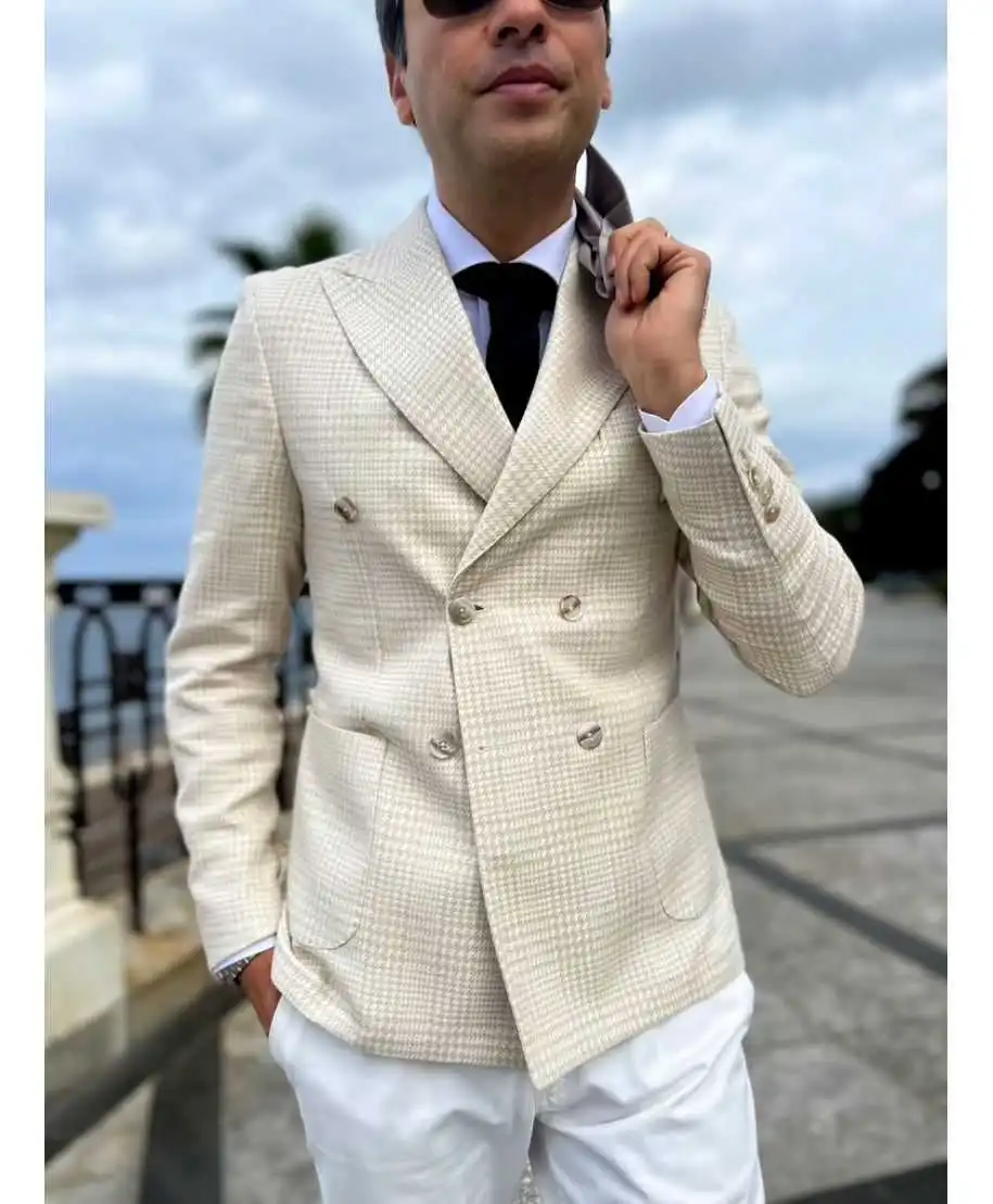 Giacca doppiopetto Paul Miranda, avorio - Conte - Giacche uomo online - Gogolfun.it