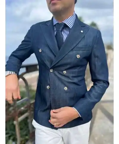 Giacca uomo Paul Miranda doppiopetto in jeans - Itaca - Giacche uomo giovanili online - Gogolfun.it