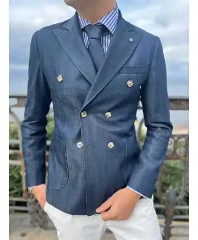 Giacca uomo Paul Miranda doppiopetto in jeans - Itaca - Giacche uomo giovanili online - Gogolfun.it