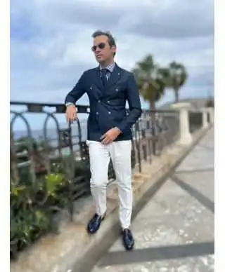 Giacca uomo Paul Miranda doppiopetto in jeans - Itaca