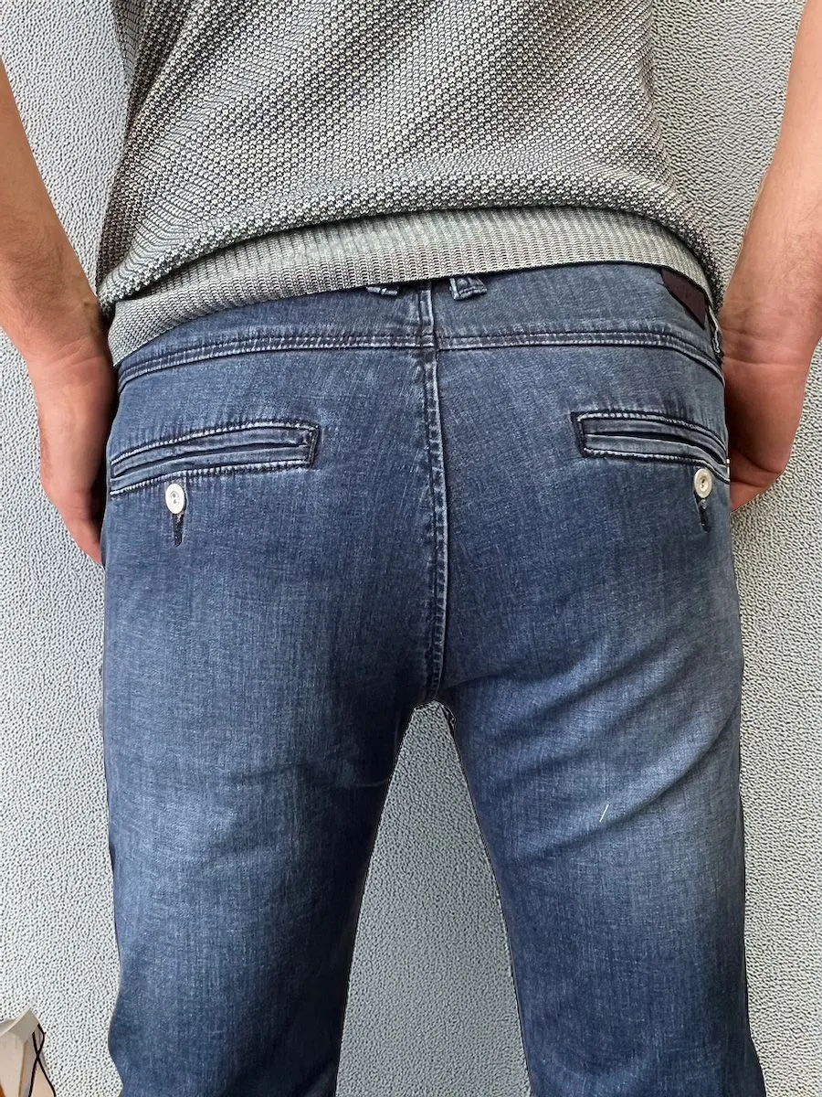 Jeans Uomo Tasca America Jeans Uomo Super Slim Fit Tasche America