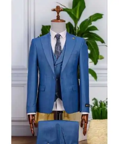 Abito uomo azzurro scuro, con gilet - Irlanda