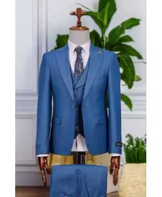 Abito uomo azzurro scuro, con gilet - Irlanda