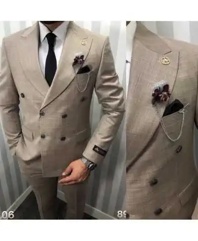 Doppiopetto uomo beige - Scozia - Abiti uomo particolari e giovanili - Gogolfun.it