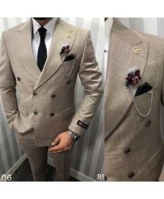 Doppiopetto uomo beige - Scozia - Abiti uomo particolari e giovanili - Gogolfun.it