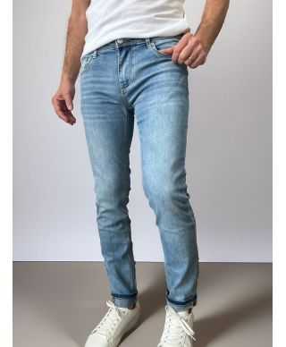 Jeans uomo chiaro, skinny fit - Key jey dnm