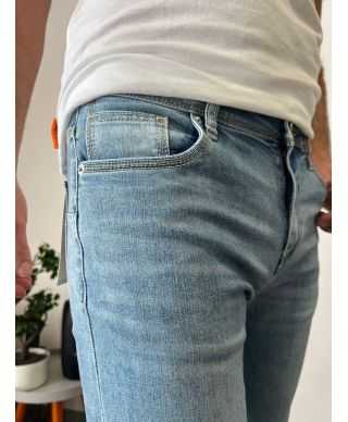 Jeans uomo chiaro, skinny fit - Key jey dnm