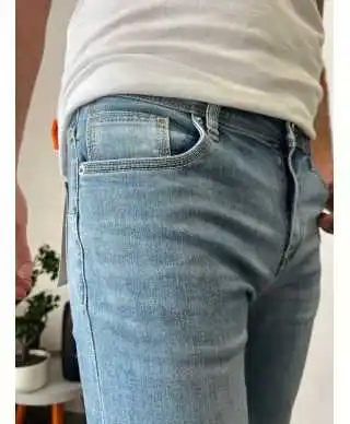 Jeans uomo chiaro, skinny fit - Key jey dnm