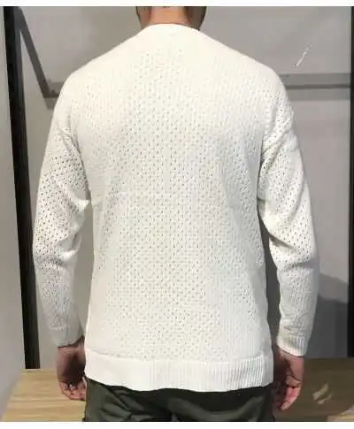 Cardigan bianco in maglia traforata - Primavera Estate