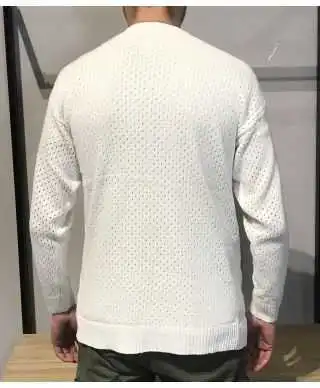 Cardigan bianco in maglia traforata - Primavera Estate