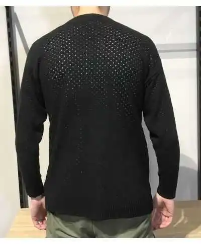 Cardigan nero traforato in maglia leggera - Primavera Estate
