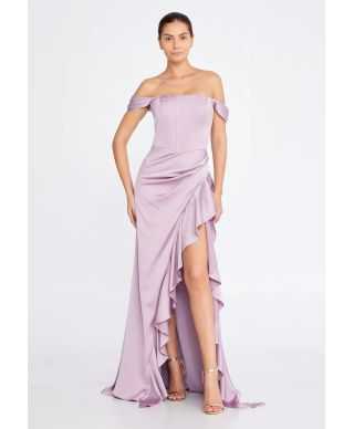 Vestito elegante da cerimonia lilla - Mistero - Vestiti da cerimonia online - Gogolfun.it