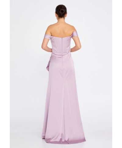 Vestito elegante da cerimonia lilla - Mistero - Vestiti da cerimonia online - Gogolfun.it