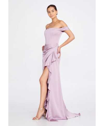 Vestito elegante da cerimonia lilla - Mistero - Vestiti da cerimonia online - Gogolfun.it
